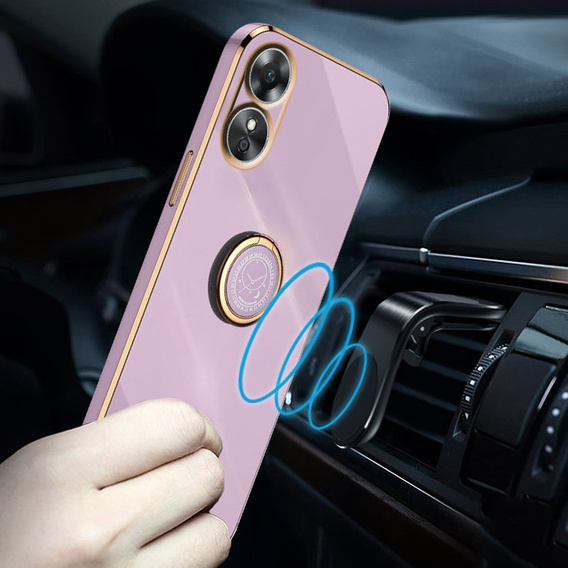 Case for Oppo A17, Electro Ring, purple