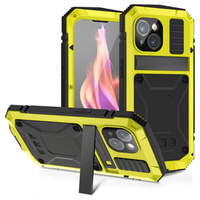 Case for iPhone 15 Plus, R-JUST, armoured, yellow / black