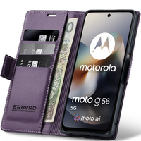 ERBORD Glossy Litchi wallet with flap for Motorola Moto G56 5G