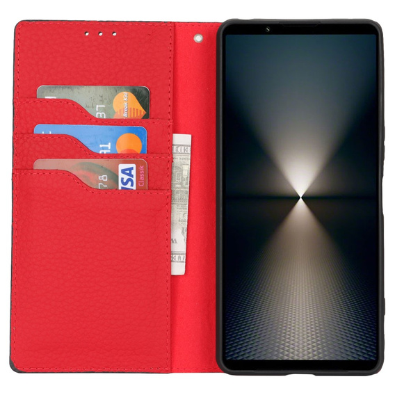 Leather case for Sony Xperia 1 VI, ERBORD Grain Leather, black