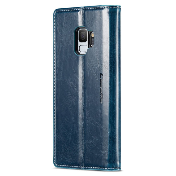 CASEME flip case for Samsung Galaxy S9, Waxy Textublue, blue