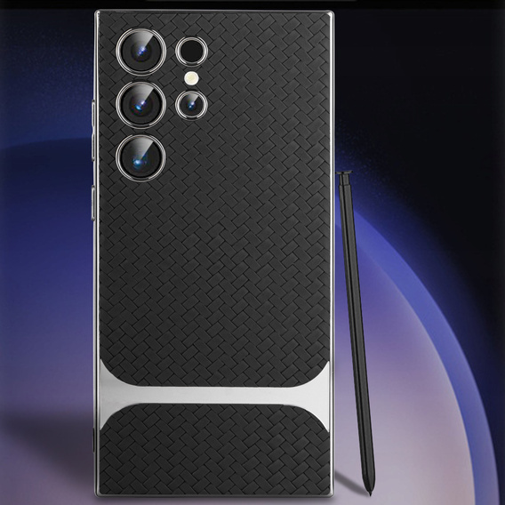 Case for Samsung Galaxy S23 Ultra, GKK Woven Leather, black