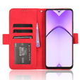 Flip case for Oppo A80, Card Slot, red
