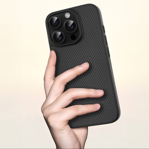Case for iPhone 16 Pro, Aramid Fiber Cover, black