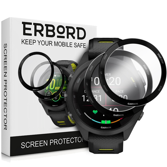 2x ERBORD Hybrid Glass for Garmin Forerunner 265