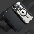 Flip case for iPhone 15 Pro, RFID Wallet MagSafe CamShield, black