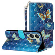 Flip case for Xiaomi Redmi 13C / Poco C65, Wallet, Butterflies blue