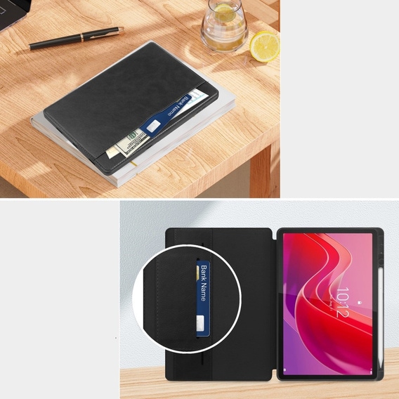 Case for Lenovo Tab M11, Business Card and Pen Slot, black