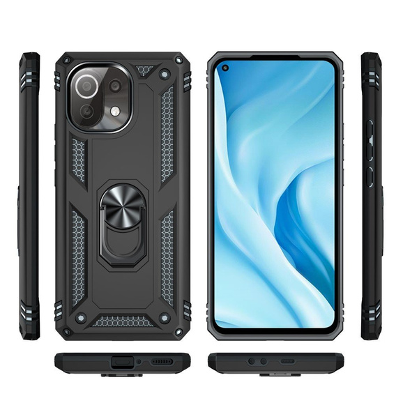 Armor Case for Xiaomi Mi 11 Lite / Mi 11 Lite 5G / 11 Lite 5G NE, Nox Case Ring, black