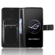 Flip case for Asus ROG Phone 7 5G, Crazy Horse Wallet, black