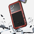 Love Mei Case for Samsung Galaxy S23, armored with glass, red