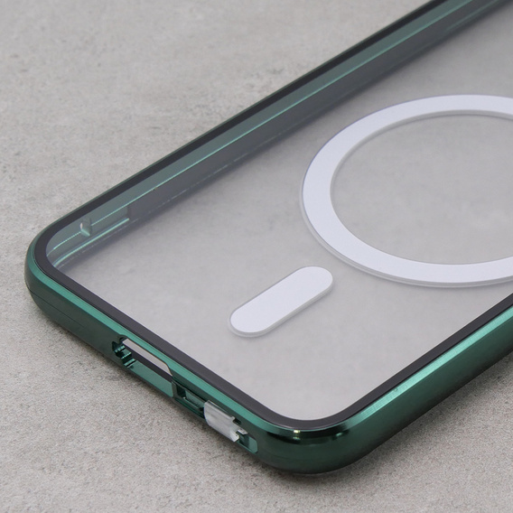Magnetic Dual Glass MagSafe case for Samsung Galaxy S23, green