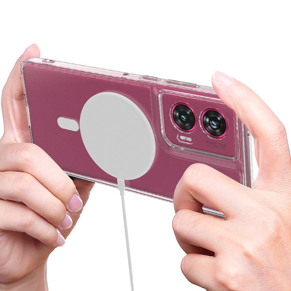 Case for Motorola Edge 50 Fusion, Fusion Hybrid, for MagSafe, transparent
