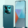 Leather case for Xiaomi Redmi Note 13 5G, leather hybrid, green