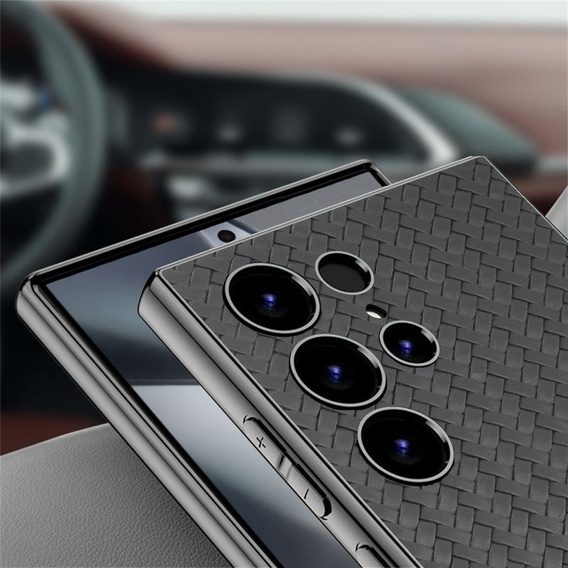 Case for Samsung Galaxy S24 Ultra, GKK Woven Leather, grey