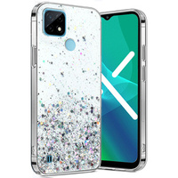 Case for Realme C21Y / C25Y, Glittery, transparent