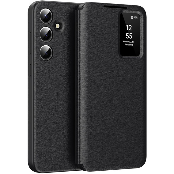 Flip case for Samsung Galaxy S24, Smart View Wallet, black