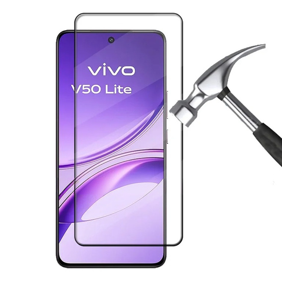 3D Tempered Glass for Vivo V50 Lite 4G / 5G, black frame
