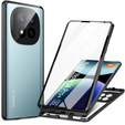 Case for Xiaomi Redmi Note 14 Pro, Magnetic Dual Glass, black