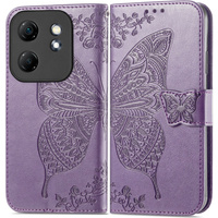 Flip case for Infinix Hot 50i 4G, Butterfly, purple
