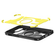 Spigen case for iPhone 16E, Tough Armor Mag MagSafe, black + 9H Tempered Glass