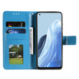 Flip case for Oppo Reno7 5G, Mandala, blue