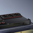 Case for Samsung Galaxy S25 Ultra, Kickstand Bumper, with lens cover, for MagSafe, black / red