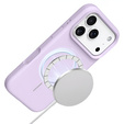 Silicone case for iPhone 17 Pro Max, for MagSafe, anti-shock, purple