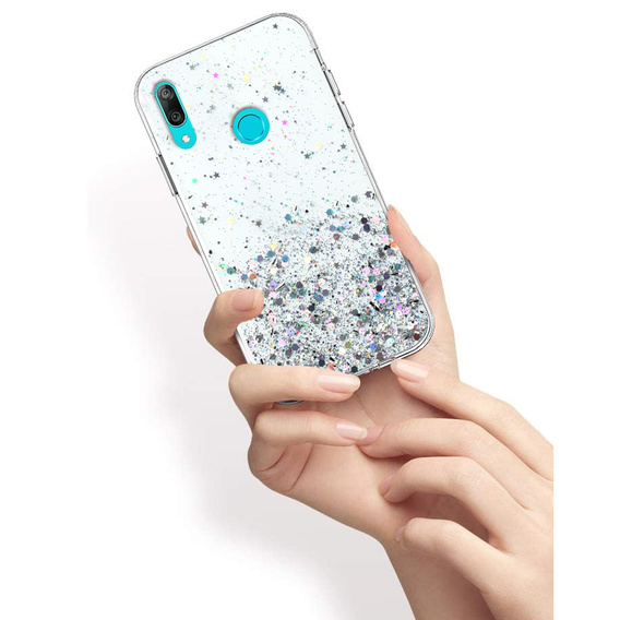 Case for Huawei Y6 2019 / Honor 8A, Glittery, transparent