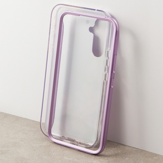 Case for Samsung Galaxy A54 5G, Suritch Full Body Flowers, purple