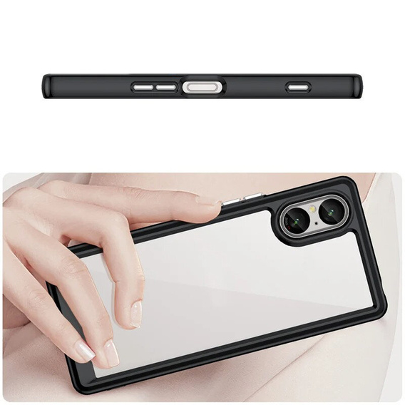 Case for Sony Xperia 10 VI, Fusion Hybrid, transparent / black