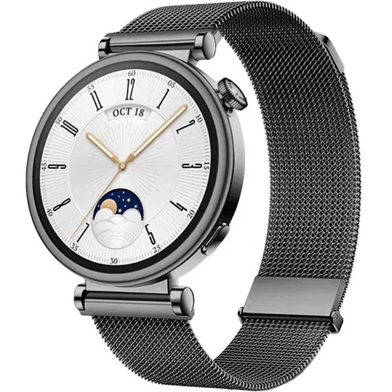 Milanese bracelet 18mm for Garmin Vivoactive 4S, Black