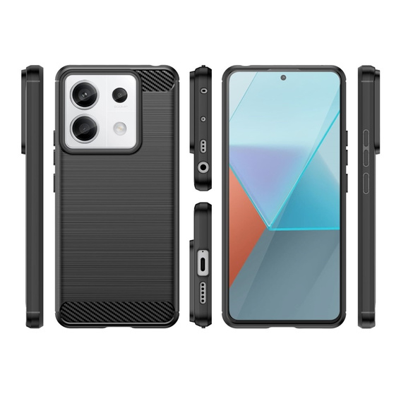 Case for Xiaomi Redmi Note 13 Pro 5G, Carbon, black