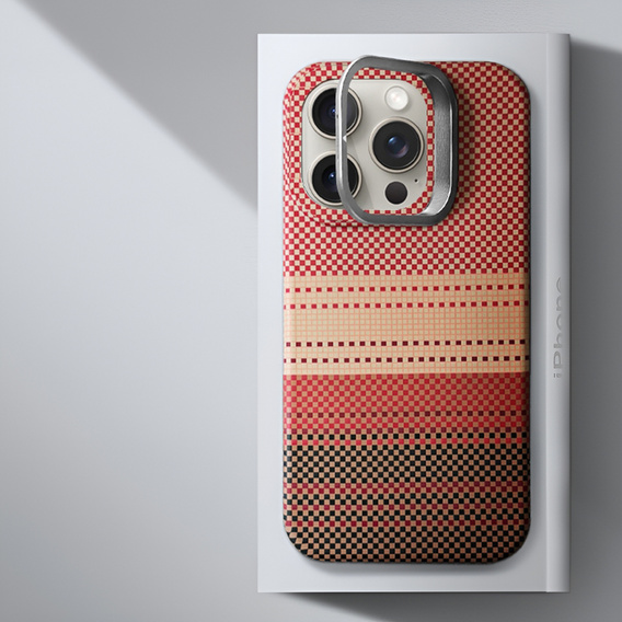 Case for iPhone 16 Pro Max, Frame Kickstand, for MagSafe, Sunset Orange