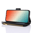 Flip case for Samsung Galaxy S24, Wallet Zipper Pocket RFID, with shoulder strap, black