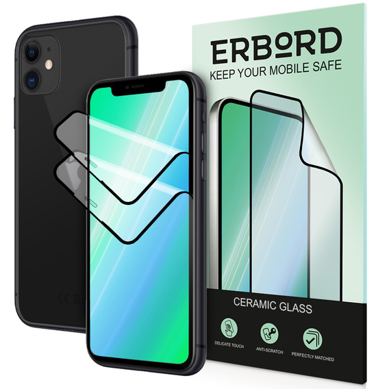 2x Ceramic ERBORD Hybrid Glass for iPhone XS Max