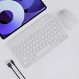 Bluetooth wireless keyboard and mouse set, white