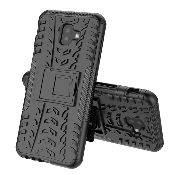 Case for Samsung Galaxy J6+ Plus, Tire Armor, black