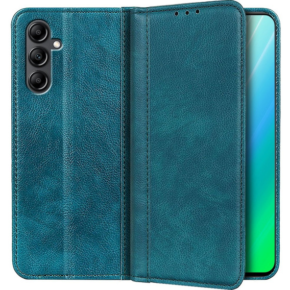 Flip case for Samsung Galaxy A14 4G/5G, Split Leather, green