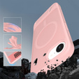 Case for iPhone 16E, Kickstand Matt Case, for MagSafe, pink