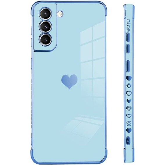 Case for Samsung Galaxy S22, Electro heart, blue
