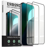 2x Tempered Glass ERBORD 3D for iPhone 16 full display