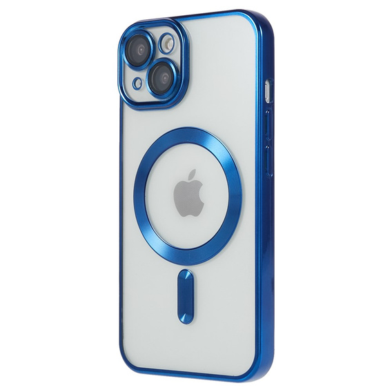 Case for iPhone 14, Electro MagSafe, blue + Screen Glass
