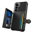 Case for Samsung Galaxy S23 FE, Card Holder Kickstand, black