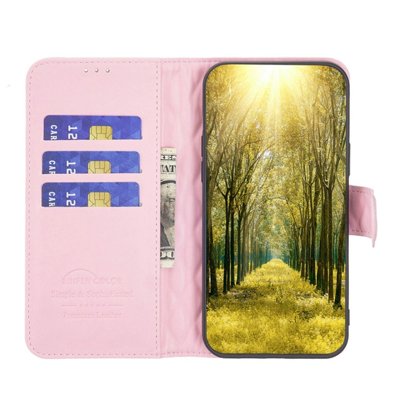 Flip case for Samsung Galaxy A15, Wallet, BINFEN COLOR, pink