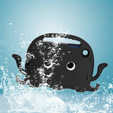 Children's case for Samsung Galaxy Tab A8 10.5, with handle, octopus, black