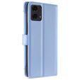 Flip case for Motorola Moto G04 / G24 / G24 Power, Wallet Zipper Pocket, blue