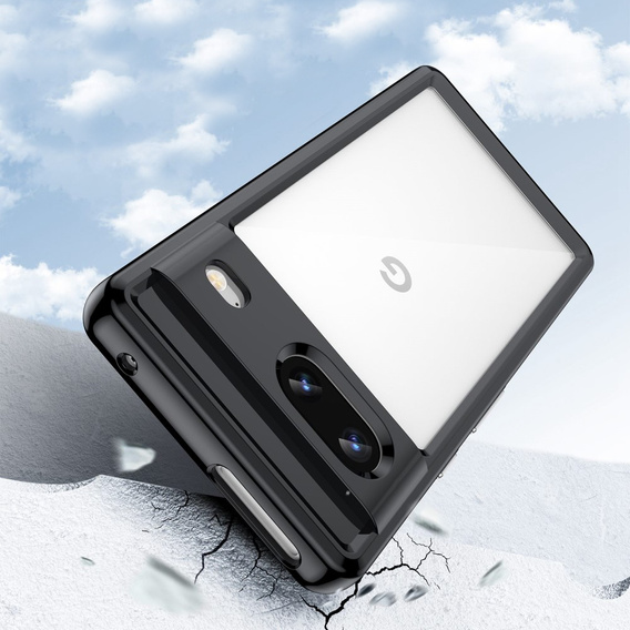 Case for Google Pixel 7 5G, Fusion Hybrid, with camera protection, transparent / black