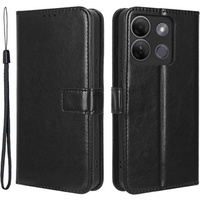 Flip case for Infinix Smart 7 HD 4G, Crazy Horse Wallet, black