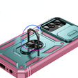 Case for Samsung Galaxy S24+ Plus, CamShield Slide, green / pink